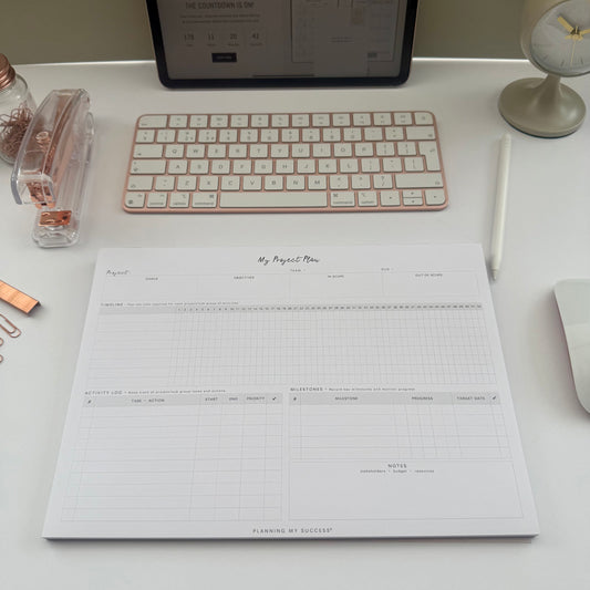 PRINTABLE My Project Plan - A4 Desk Pad