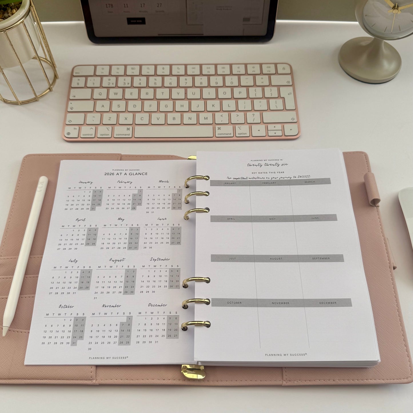 Planning my Success in 2026 - A5 Inserts Pack (Day on One Page)