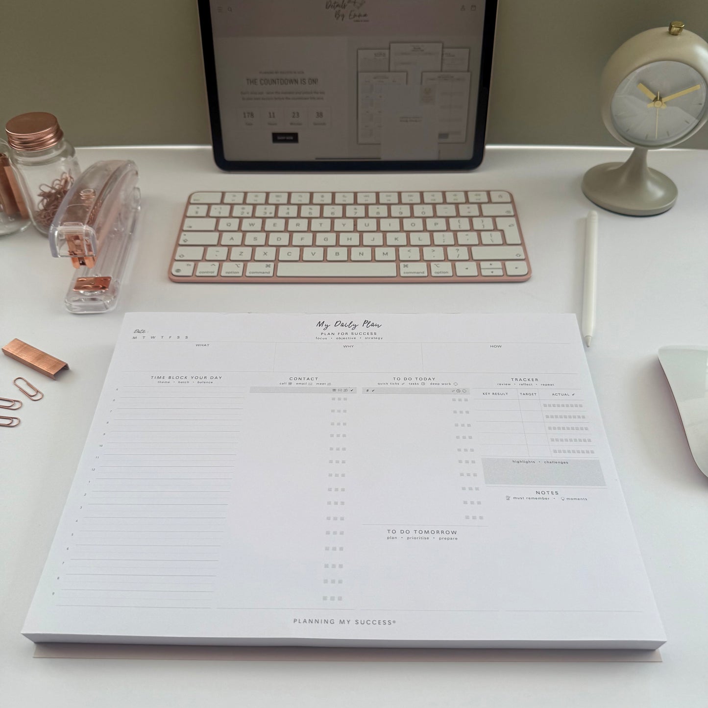My Daily Plan - Dashboard A4 Desk Pad