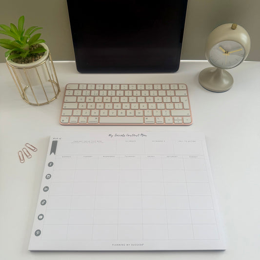 My Socials Content Plan - A4 Desk Pad