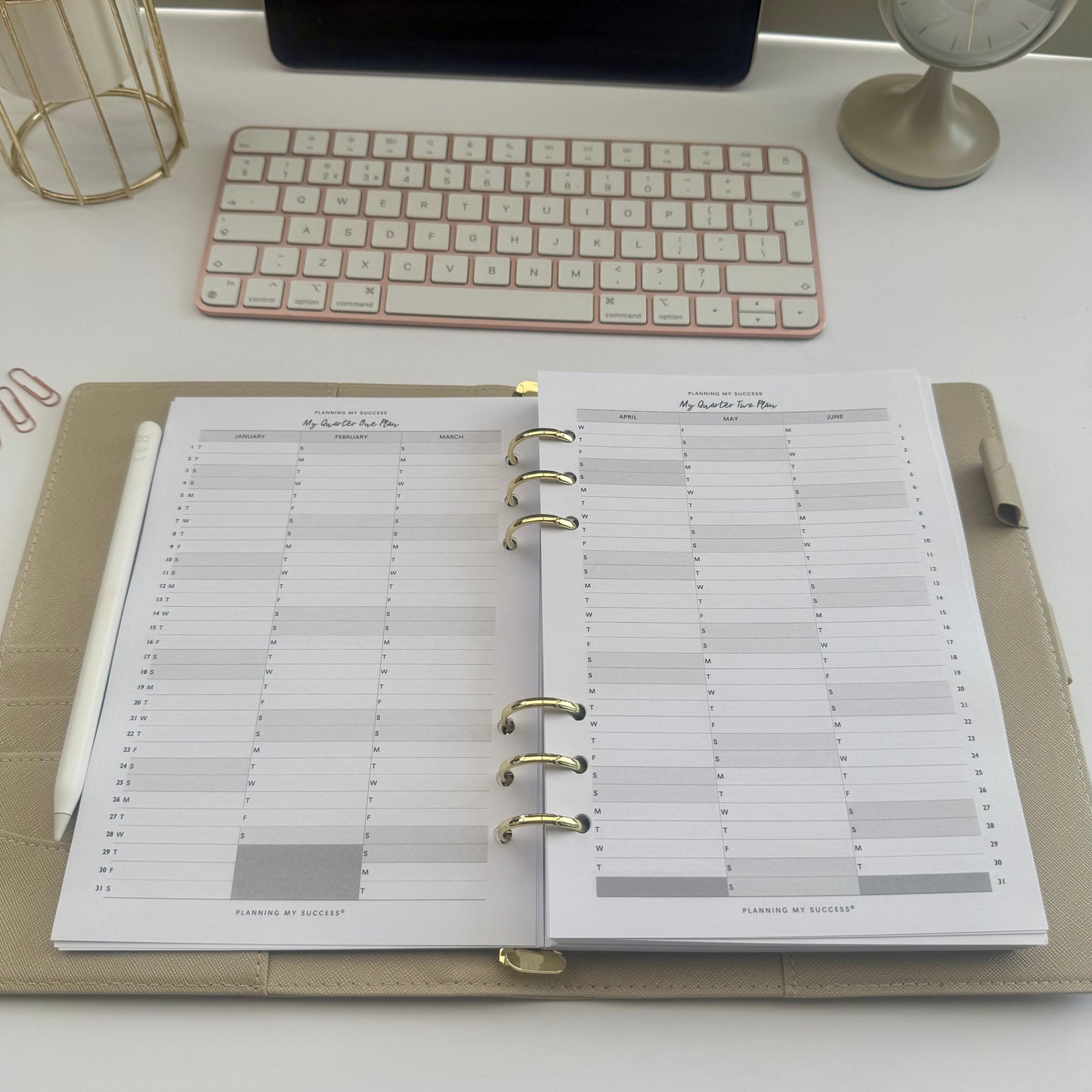 Planning my Success in 2026 - A5 Inserts Pack (Week on Two Page)