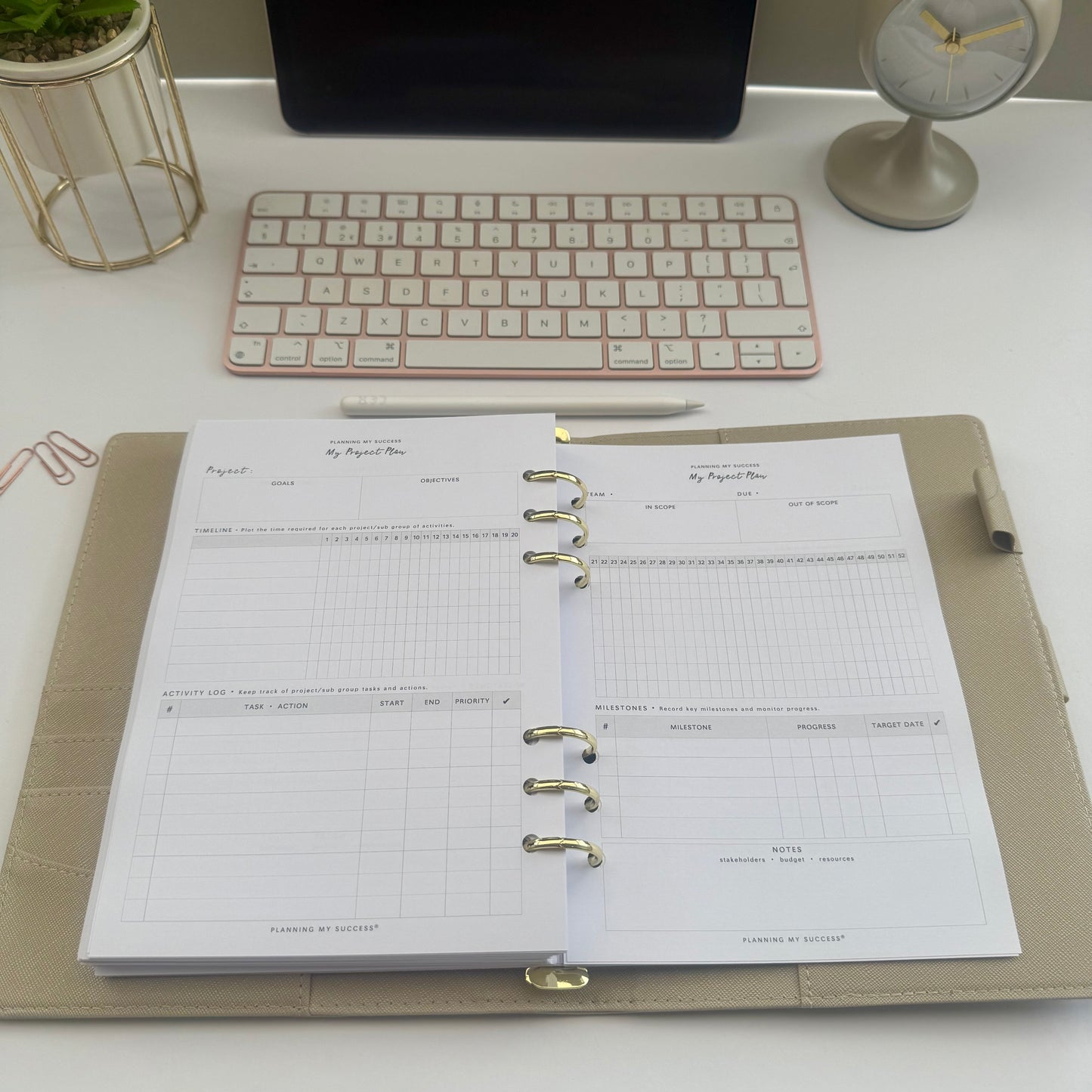 Planning my Success in 2026 - A5 Inserts Pack (Week on Two Page)