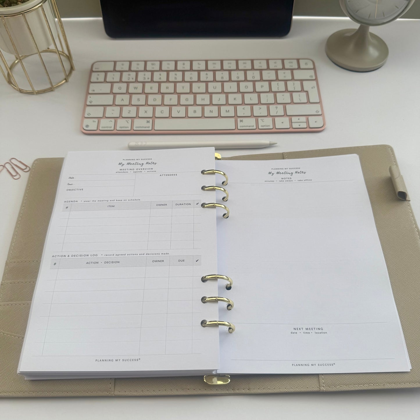 Planning my Success in 2026 - A5 Inserts Pack (Week on Two Page)