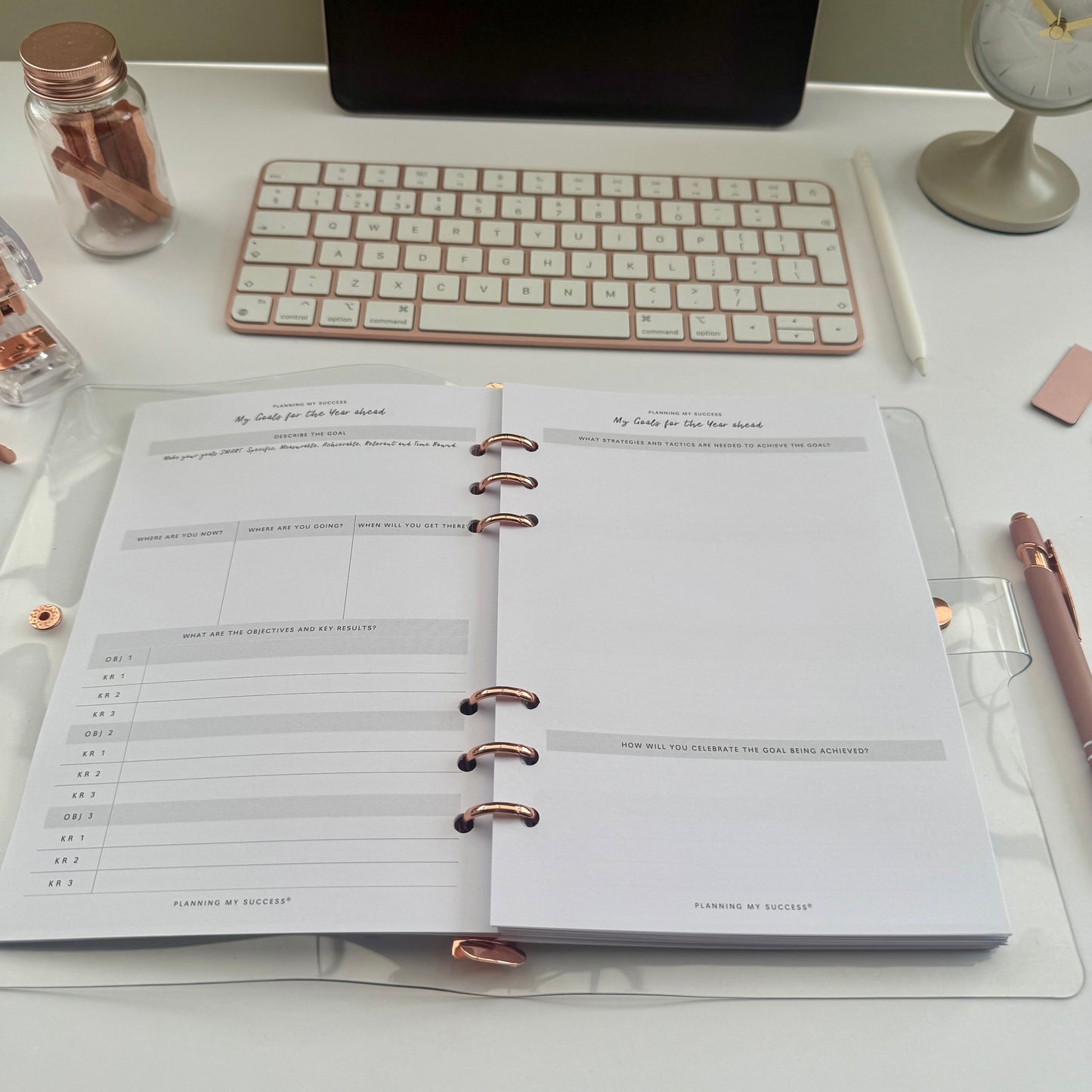 Planning my Success in the Year Ahead - A5 Undated Inserts Pack (Week on Two Page)