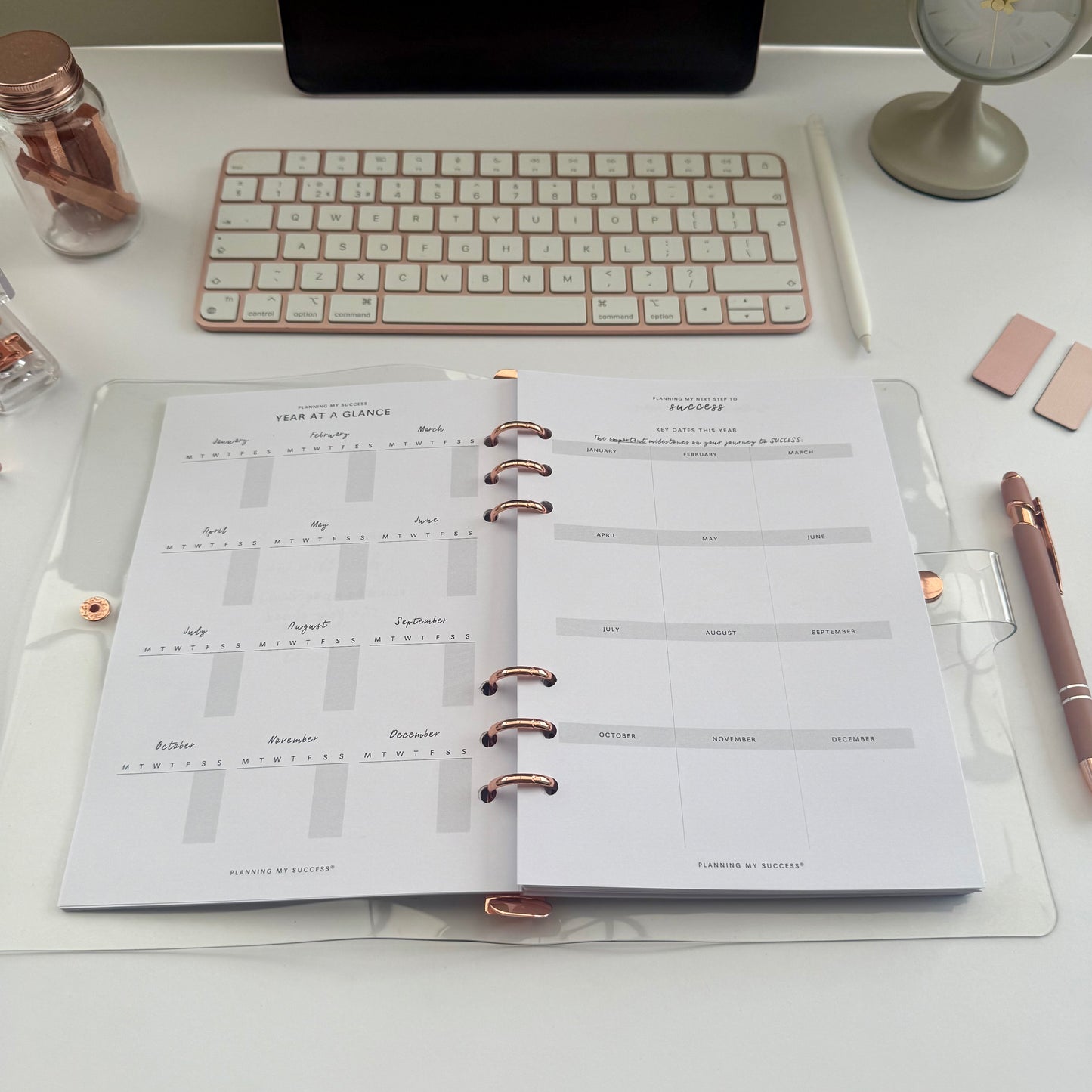 Planning my Success in the Year Ahead - A5 Undated Inserts Pack (Week on Two Page)