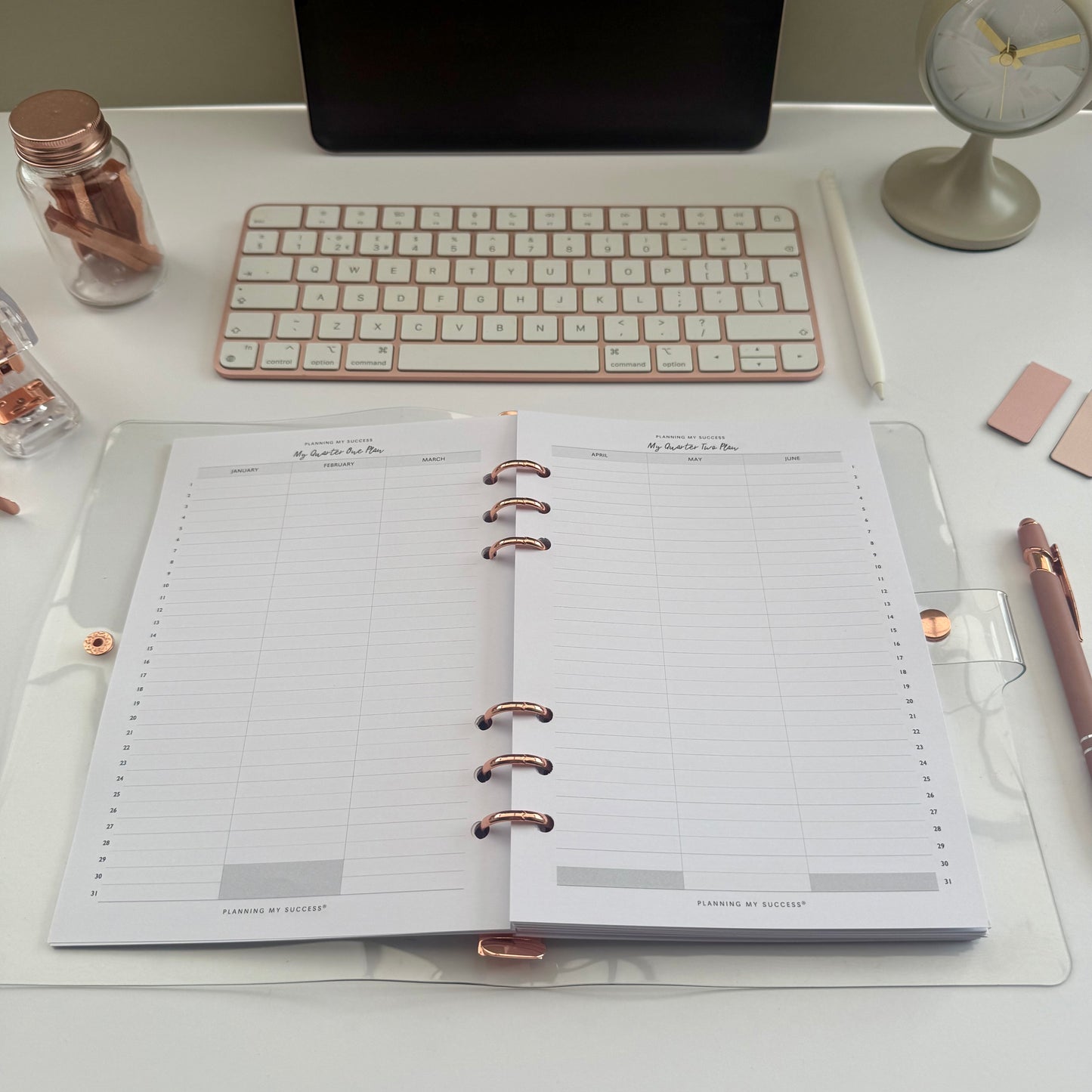 Planning my Success in the Year Ahead - A5 Undated Inserts Pack (Week on Two Page)