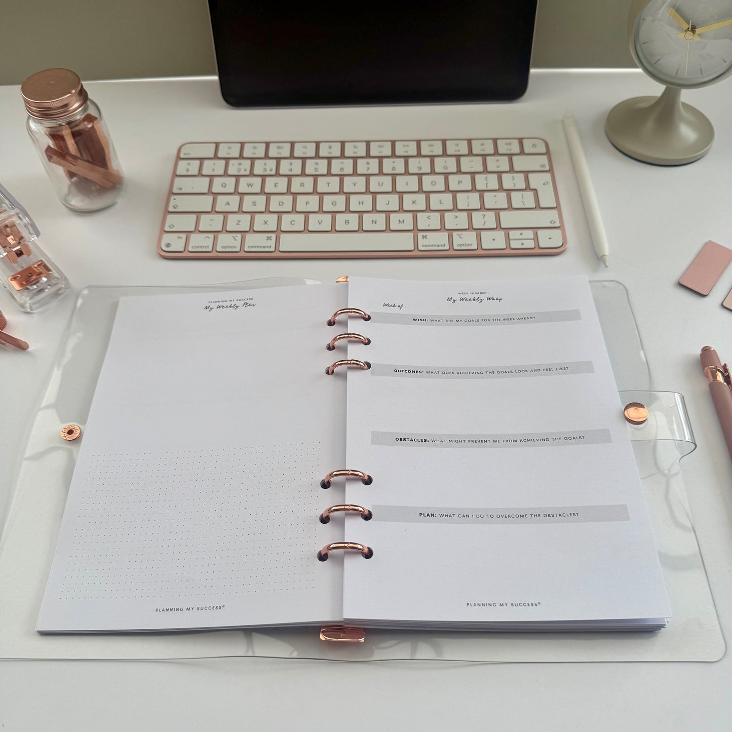 Planning my Success in the Year Ahead - A5 Undated Inserts Pack (Week on Two Page)