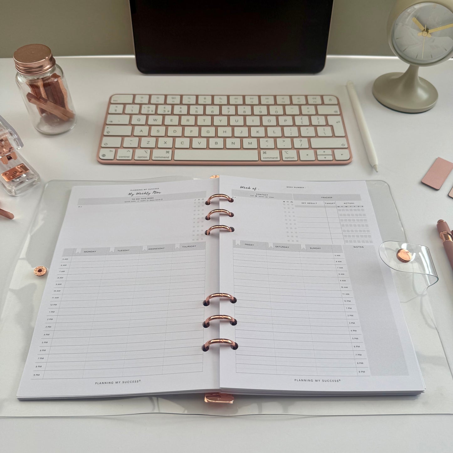 Planning my Success in the Year Ahead - A5 Undated Inserts Pack (Week on Two Page)