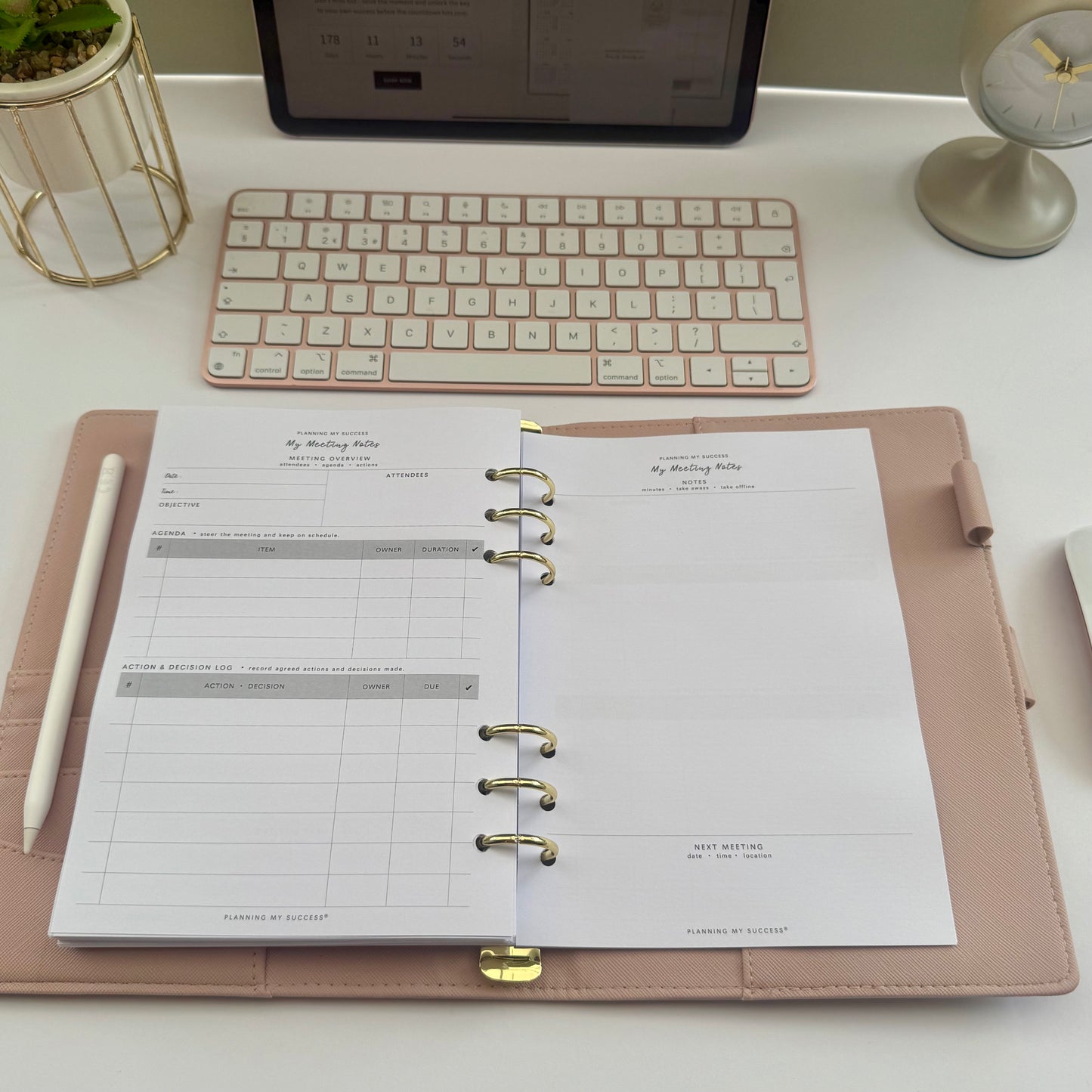 Planning my Success in 2026 - A5 Inserts Pack (Day on One Page)