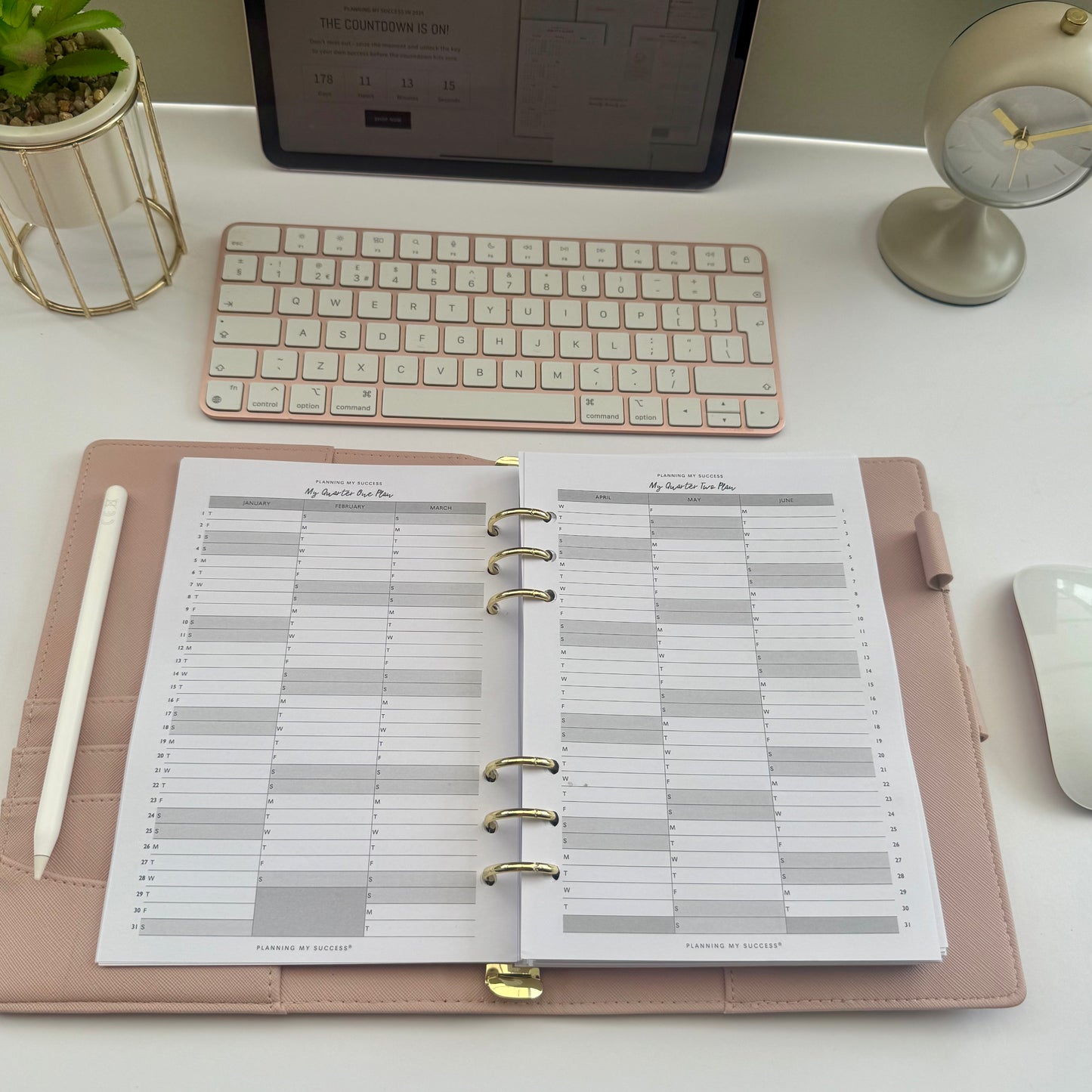 Planning my Success in 2026 - A5 Inserts Pack (Day on One Page)