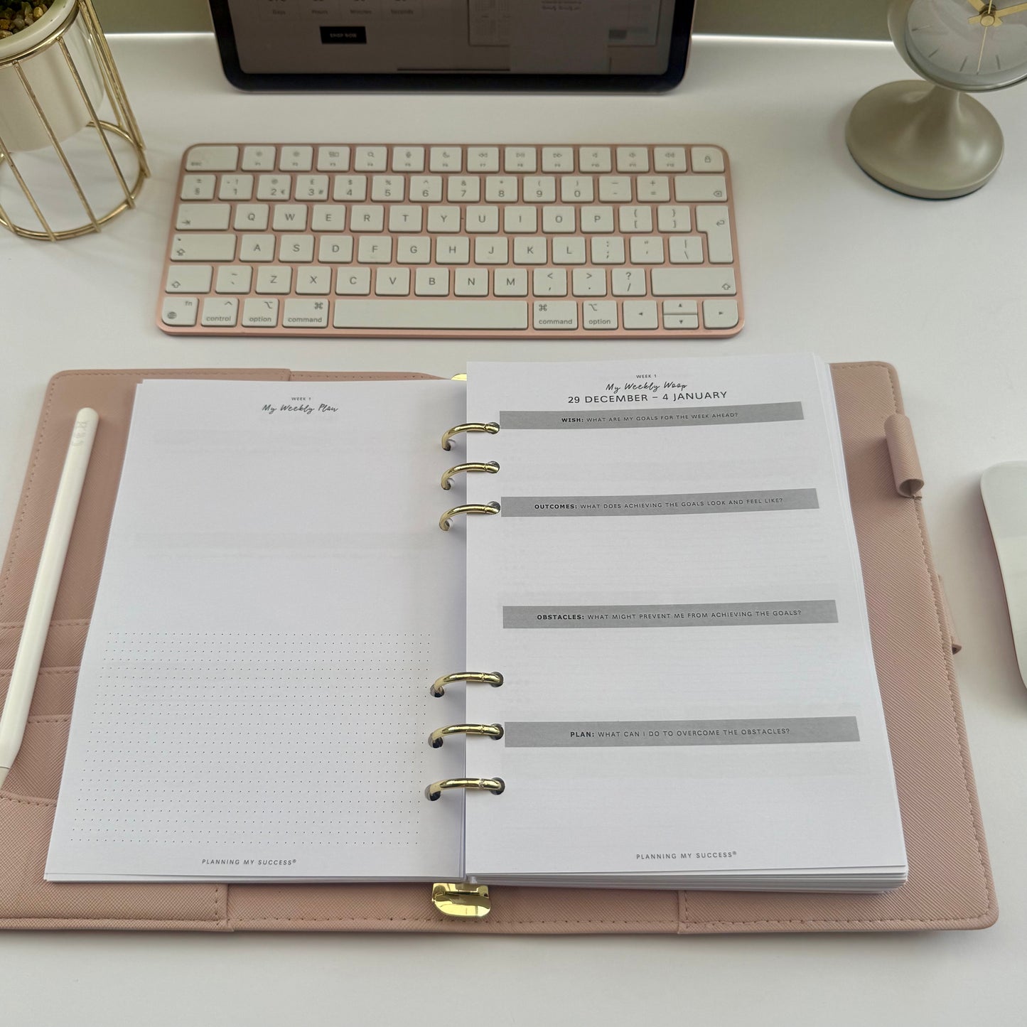 Planning my Success in 2026 - A5 Inserts Pack (Day on One Page)