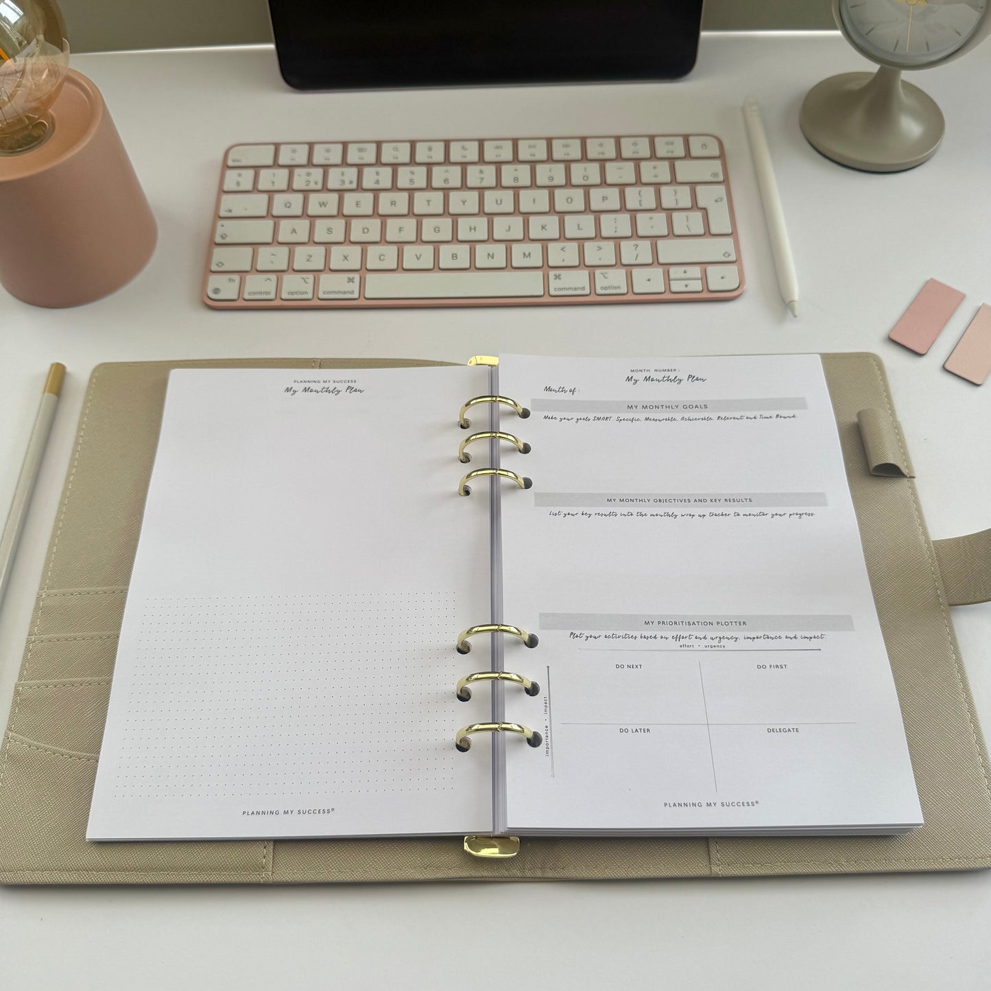 Planning my Success in the Year Ahead - A5 Undated Inserts Pack (Day on One Page)