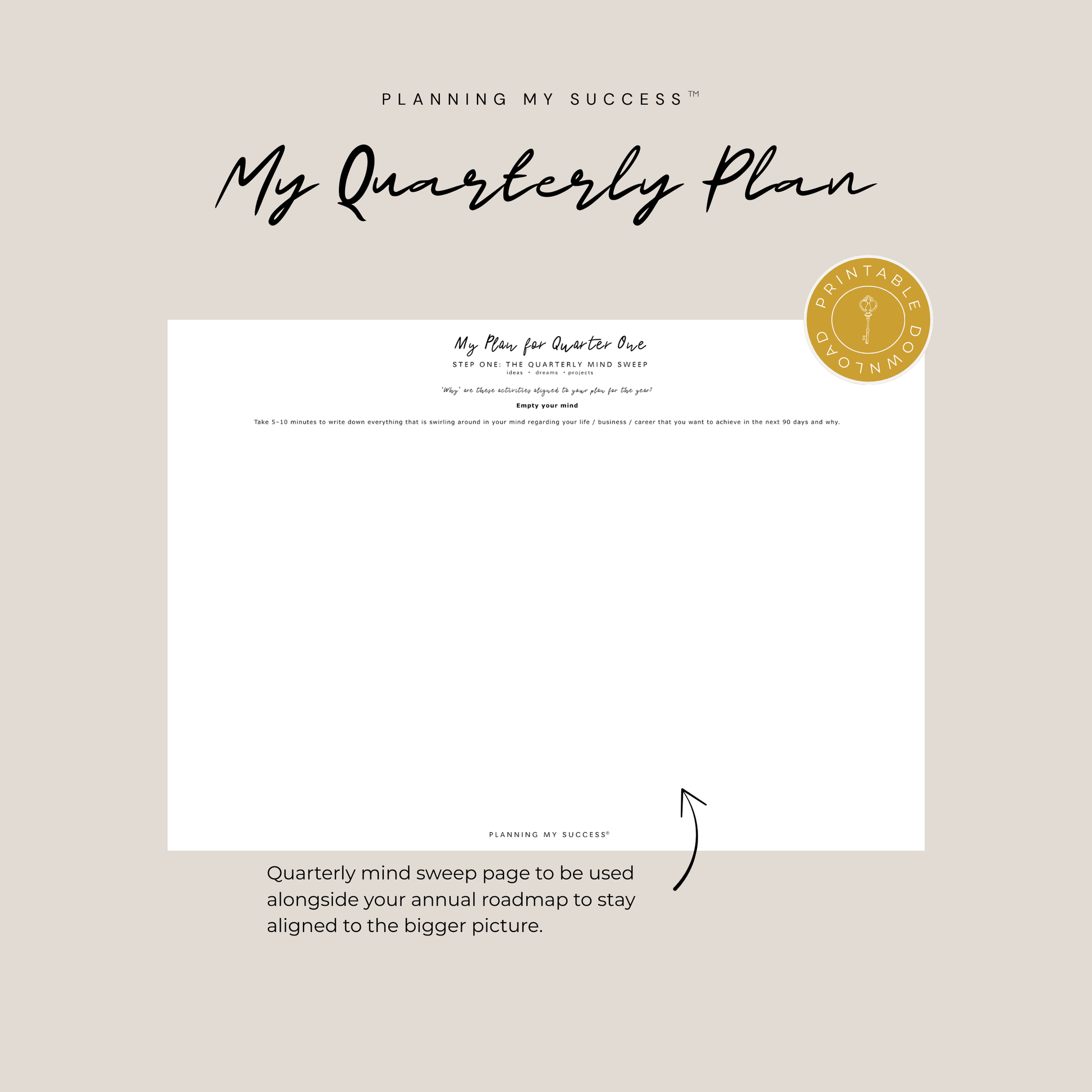 My Quarterly Plan™ – Turning your Plans into Actions