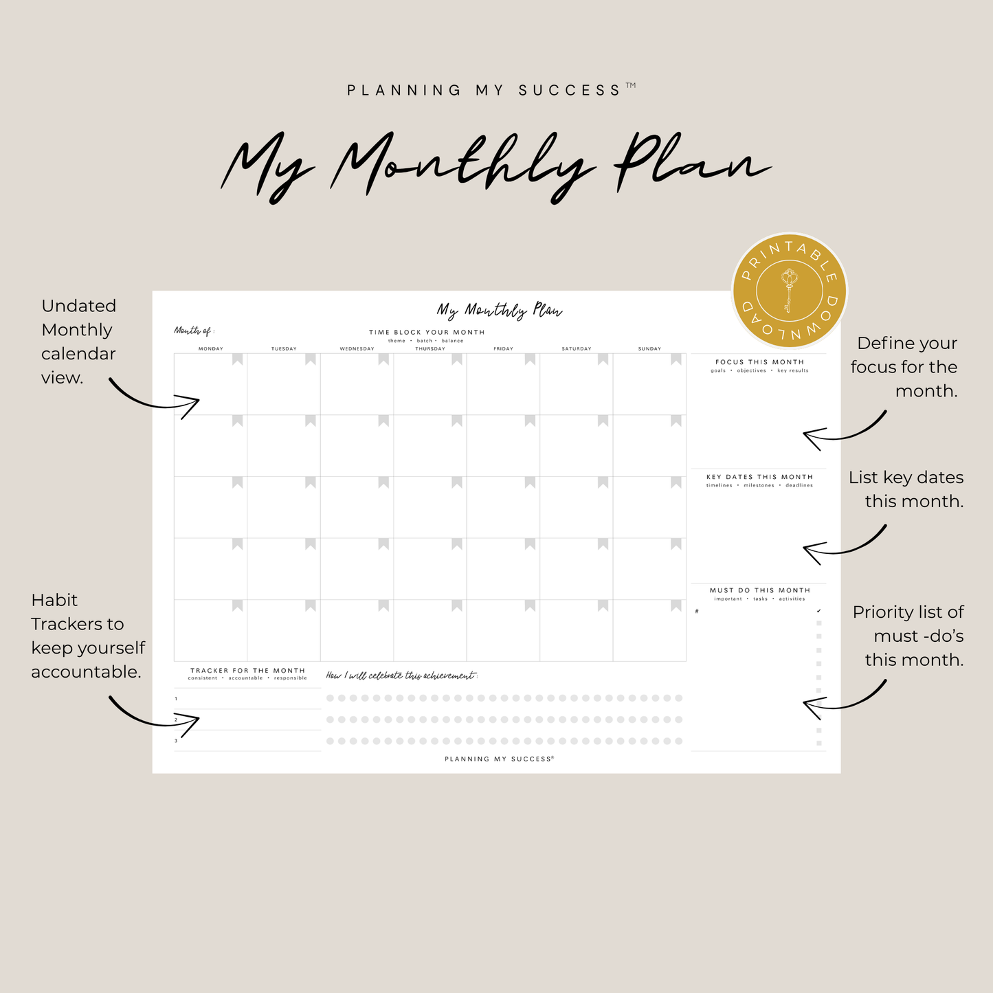 My Plan for the Year™ – Your First Step to a Successful Year Ahead Undated