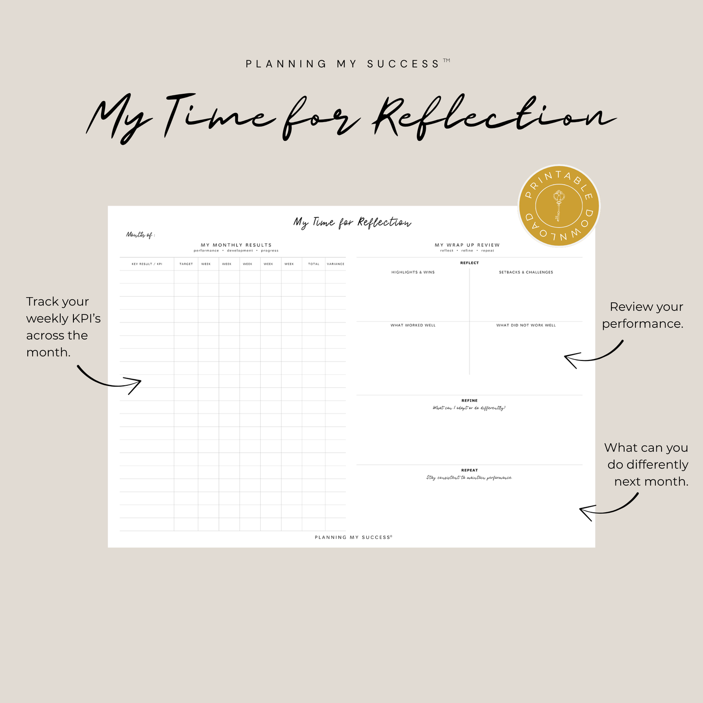 My Plan for the Year™ – Your First Step to a Successful Year Ahead Undated