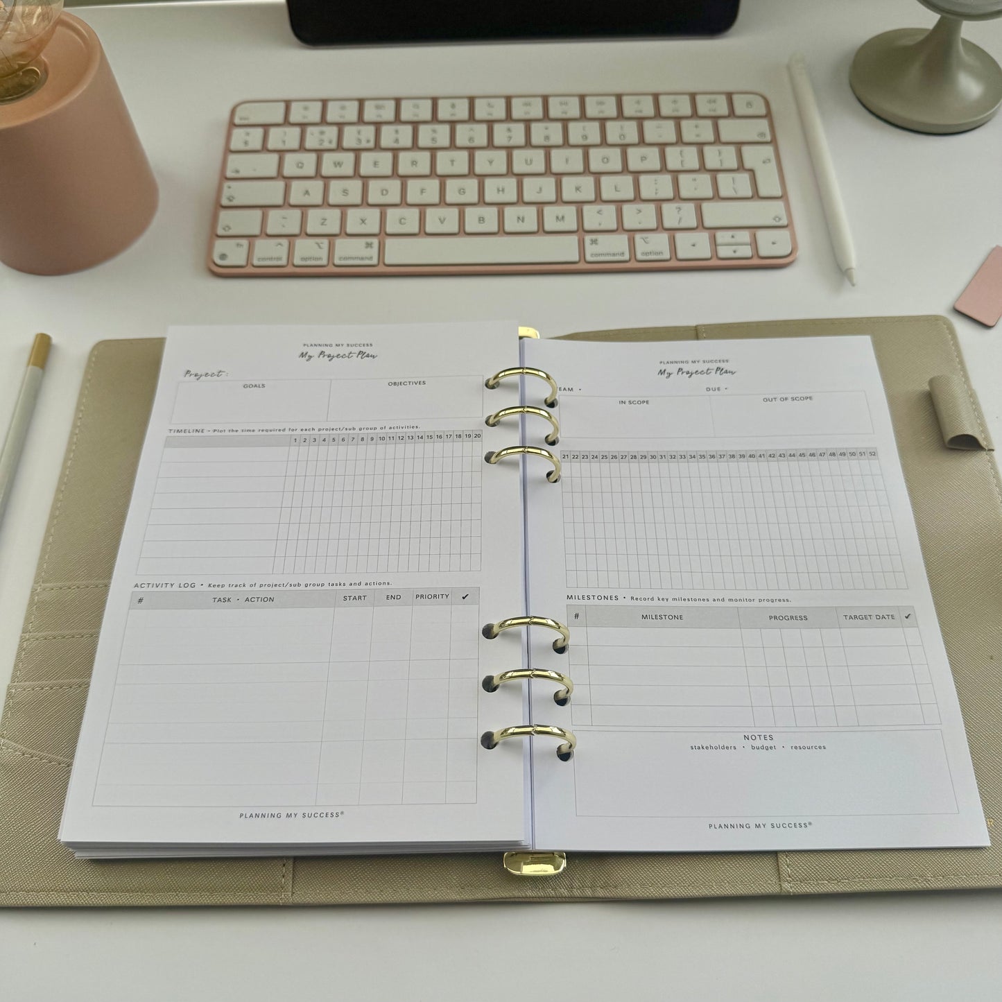 Planning my Success in the Year Ahead - A5 Undated Inserts Pack (Day on One Page)
